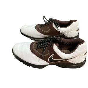 Nike Heritage Golf Shoe Size 9.5 Brown & White